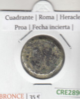 CRE2890 MONEDA ROMANA CUADRANTE  VER DESCRIPCION EN FOTO - Republic (280 BC To 27 BC)