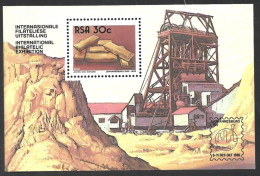 South Africa Stamps 1986 Philatelic Exhibitions Mining Minisheet MNH - Nuevos