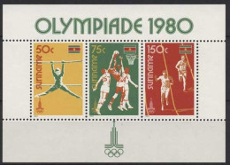 Surinam 1980 Olympische Spiele Moskau Block 25 Postfrisch (C22572) - Suriname