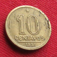 Brazil 10 Centavos 1951 Brasil Bresil Brazilie Brasile W ºº - Brazilië