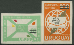Uruguay 1974 100 Jahre Weltpostverein (UPU) 1321/1322 B Postfrisch Geschnitten - Uruguay