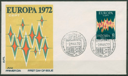 Andorra 1972 Cept 71 FDC (G3611) - Brieven En Documenten