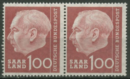 OPD Saarbrücken 1957 Bundespräsident Theodor Heuss 398 Paar Postfrisch - Nuevos