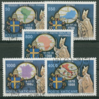 Vatikan 1989 Die Weltreisen Von Papst Johannes Paul II. 988/92 Gestempelt - Usati