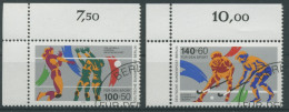 Berlin 1989 Sporthilfe 836/37 Ecke Oben Links Gestempelt (R10157) - Gebruikt