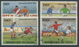 Niger 1984 Fußball-WM Mexiko 908/11 Gestempelt - Níger (1960-...)