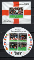 Gibraltar 2004 Football Soccer European Championship 2 S/s MNH - Europees Kampioenschap (UEFA)