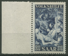 Saarland 1951 Volkshilfe Gemälde 312 Rand Links Postfrisch - Neufs