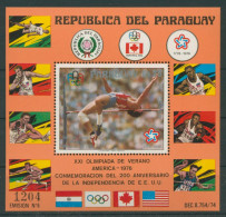 Paraguay 1976 Olympiade Montreal Block 288 Postfrisch (C22636) - Paraguay