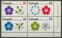 Kanada 1970 EXPO In Osaka Emblem Blüten 451/54 X ZD Postfrisch - Nuevos