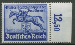 Deutsches Reich 1940 Das Blaue Band, Deutsches Derby 746 Rand Rechts Postfrisch - Neufs