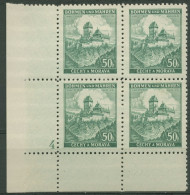 Böhmen & Mähren 1939 Eckrand-4er-Block 100er-Bogen 26 Pl.-Nr. 4 Postfrisch - Unused Stamps