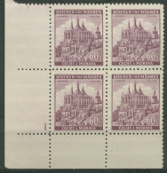 Böhmen & Mähren 1939 Eckrand-4er-Block 100er-Bogen 27 Pl.-Nr. 1 Postfrisch - Nuevos