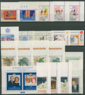 Liechtenstein Jahrgang 1992 Ecke Oben Rechts Komplett Postfrisch (SG14594) - Unused Stamps