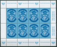 Österreich 1995 Tag Der Briefmarke Blaudruck 2158 K B Postfrisch (C14726) - Blocks & Kleinbögen