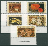 Komoren 1985 Pilze Steinpilz Hallimasch Wetterstern 762/66 Postfrisch - Comores (1975-...)