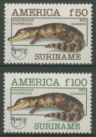 Surinam 1993 Amerika Gefährdete Tiere Brauen-Glattstirnkaiman 1455/56 Postfrisch - Surinam