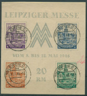 SBZ West-Sachsen 1946 Leipziger Messe Herzstück Block 5 Ya Tagesstempel! - Sonstige & Ohne Zuordnung