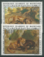 Mauretanien 1973 Gemälde Von Delacroix Löwen 552/53 Postfrisch - Mauritanie (1960-...)