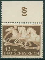 Deutsches Reich 1942 Galopprennen Braunes Band (weißer Gummi) 815 Y OR Postfr. - Nuevos