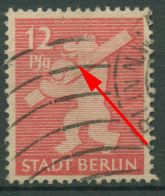 SBZ Berlin & Brandenburg 1945 Mit Plattenfehler 5 AA Wbz XIV Gestempelt - Berlin & Brandenburg