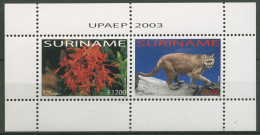 Surinam 2003 Fauna Amerikas: Ixore, Puma Block 91 Postfrisch (C73712) - Suriname