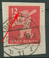 SBZ Berlin & Brandenburg 1945 Mit Plattenfehler 5 AA Ux XII Gestempelt - Berlin & Brandenburg