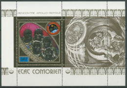 Komoren 1975 Raumfahrt Apollo Sojus Astronauten Block 9 A Postfrisch (C24322) - Comores (1975-...)