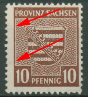 SBZ Provinz Sachsen 1945 Wappen Mit Plattenfehler 78 X A IV Postfrisch - Altri & Non Classificati