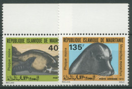 Mauretanien 1973 Meerestiere Mönchsrobbe 450/51 Postfrisch - Mauritanie (1960-...)