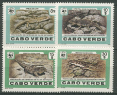 Kap Verde 1986 WWF Naturschutz Reptilien Echsen 500/03 Postfrisch - Islas De Cabo Verde