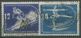 DDR 1950 1. Wintersportmeisterschaften Der DDR 246/47 Mit Sonderstempel - Gebraucht