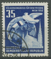 DDR 1952 Völkerkongress F. Den Frieden Y II Wasserzeichen 321 Y II Massenstempel - Gebraucht