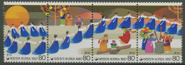 Korea (Süd) 1987 Brauchtum: Tanz Zum Erntemondtag 1535/38 Postfrisch - Corea Del Sud