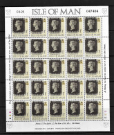 Isle Of Man 1990 1p Penny Black MNH Sheet Of 25 S.G. 442 - Isle Of Man