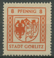 Görlitz 1945 Freimarke 2. Ausgabe Mit Spargummierung 7 X Postfrisch - Altri & Non Classificati