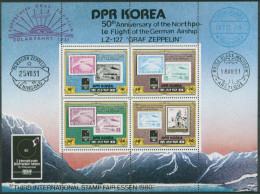 Korea (Nord) 1980 UPU Hamburg Zeppelin Alte Marken 2047/50 K Postfrisch (SG6595) - Corea Del Norte