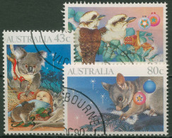 Australien 1990 Weihnachten Tiere 1230/32 Gestempelt - Mint Stamps