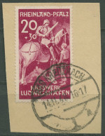 Französische Zone: Rheinland-Pfalz 1948 Hilfswerk 30 II Briefstück Geprüft - Rhine-Palatinate