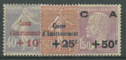 Frankreich 1928 Staatsschuldentilgungskasse Marken Mit Aufdruck 232/34 Mit Falz - Neufs
