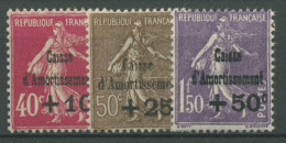 Frankreich 1930 Staatsschuldentilgungskasse Marken Mit Aufdruck 252/54 Mit Falz - Ongebruikt