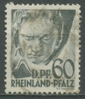 Französische Zone: Rheinland-Pfalz 1948 Beethoven Type VII, 27 Y VII Gestempelt - Renania-Palatinado