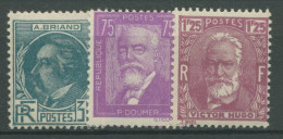 Frankreich 1933 Persönlichkeiten Victor Hugo Paul Doumer 287/89 Postfrisch - Unused Stamps