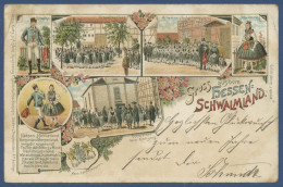 Gruss Aus Dem Hessen-Schwalmland Trachten Hochzeitszug, Gelaufen 1895 (AK1158) - Schwalmstadt