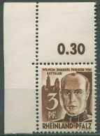 Französische Zone: Rheinland-Pfalz 1947 Type I, 2 Yv I Ecke Ob. Links Postfrisch - Renania-Palatinato