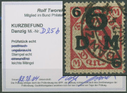 Danzig Dienstmarken 1922 Staatswappen D 25 B Gestempelt Geprüft, Kl. Fehler - Oficial