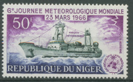 Niger 1966 Welttag Der Meteorologie Vermessungsschiff 117 Postfrisch - Níger (1960-...)