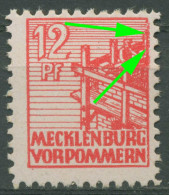 SBZ Mecklenburg-Vorpommern 1946 Abschiedss. Plattenfehler 36 Xa F 30 Postfrisch - Sonstige & Ohne Zuordnung