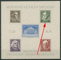 SBZ Thüringen 1946 Wiederaufbau Mit Plattenfehler, Block 3 AX PF IV Ungebraucht - Altri & Non Classificati