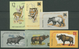 Vietnam 1964 Wildtiere: Tapir, Banteng, Axishirsch 319/24 B Ungebraucht O.G. - Vietnam